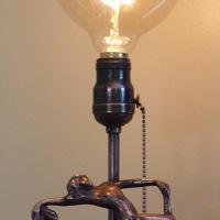 Trash to Treasure–Art Deco Lamp conversion & Spruce up